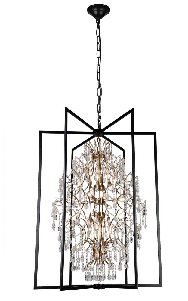 Amare Chandelier Aged Brass/Black