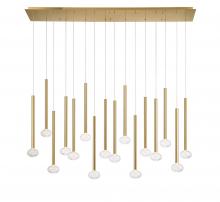 Lib & Co. CA 12146-07 - Soffio, 16 Light Linear LED Chandelier, Plated Brushed Gold