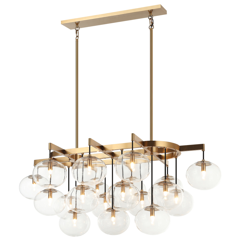 Bulbus Aged Gold Brass Pendant