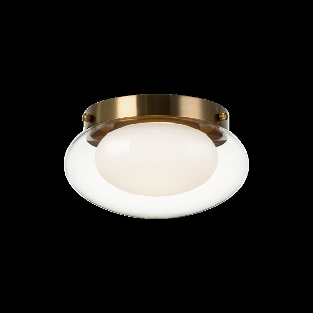 Caspian Aged Gold Brass Flush Mounts