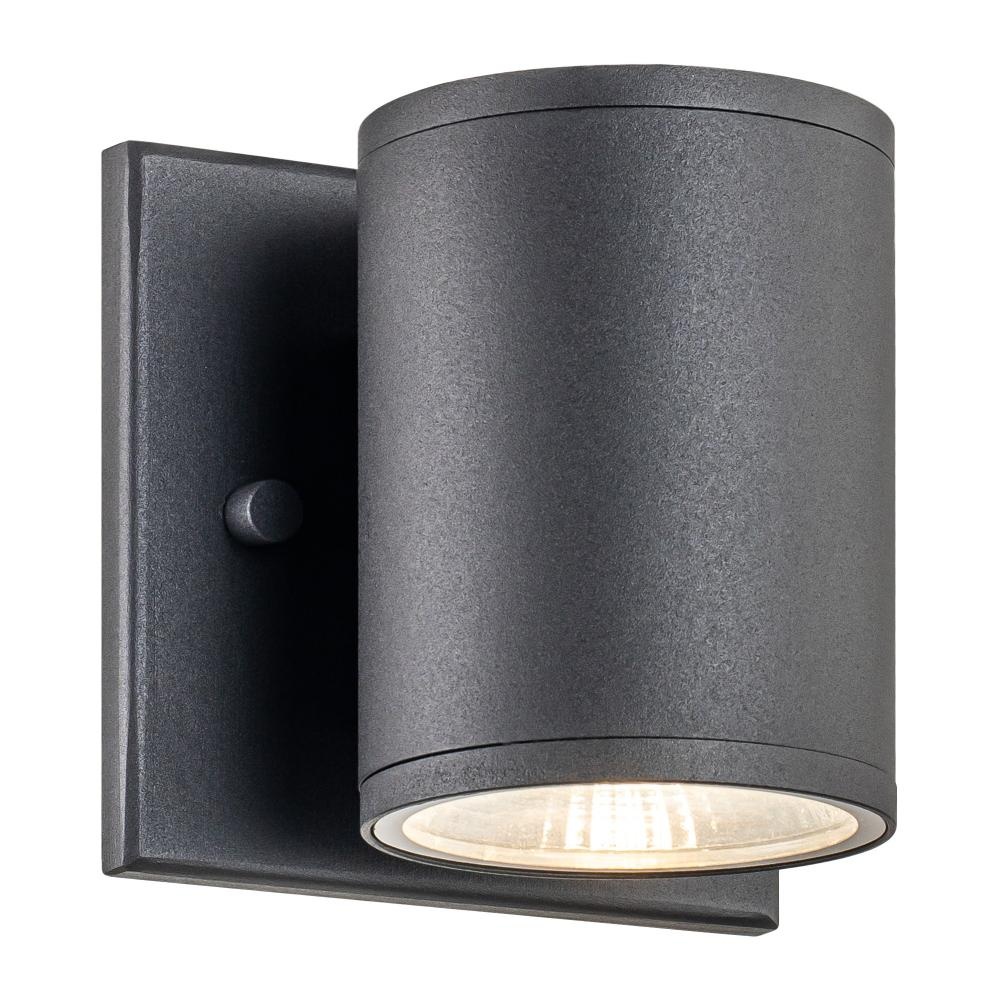 Tubular Matte Black Outdoor Lighting