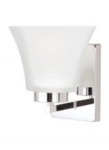 Generation Lighting 4111601EN3-05 - Bayfield contemporary 1-light LED indoor dimmable bath vanity wall sconce in chrome silver finish wi