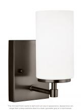 Generation Lighting 4124601EN3-778 - Alturas contemporary 1-light LED indoor dimmable bath vanity wall sconce in brushed oil rubbed bronz