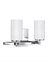 Generation Lighting 4424602EN3-05 - Alturas contemporary 2-light LED indoor dimmable bath vanity wall sconce in chrome silver finish wit