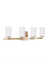 Generation Lighting 4424604EN3-848 - Alturas contemporary 4-light LED indoor dimmable bath vanity wall sconce in satin brass gold finish