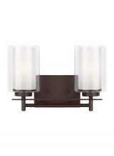 Generation Lighting 4437302EN3-710 - Elmwood Park traditional 2-light LED indoor dimmable bath vanity wall sconce in bronze finish with s