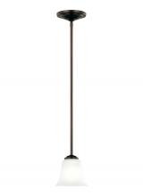 Generation Lighting 6139001EN3-710 - Emmons traditional 1-light indoor dimmable ceiling hanging single pendant light in bronze finish wit