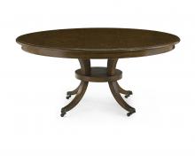 J. Richard EUR-03-0217 - 29X66X66 BROWN LEATHER COVER CNTR TABLE