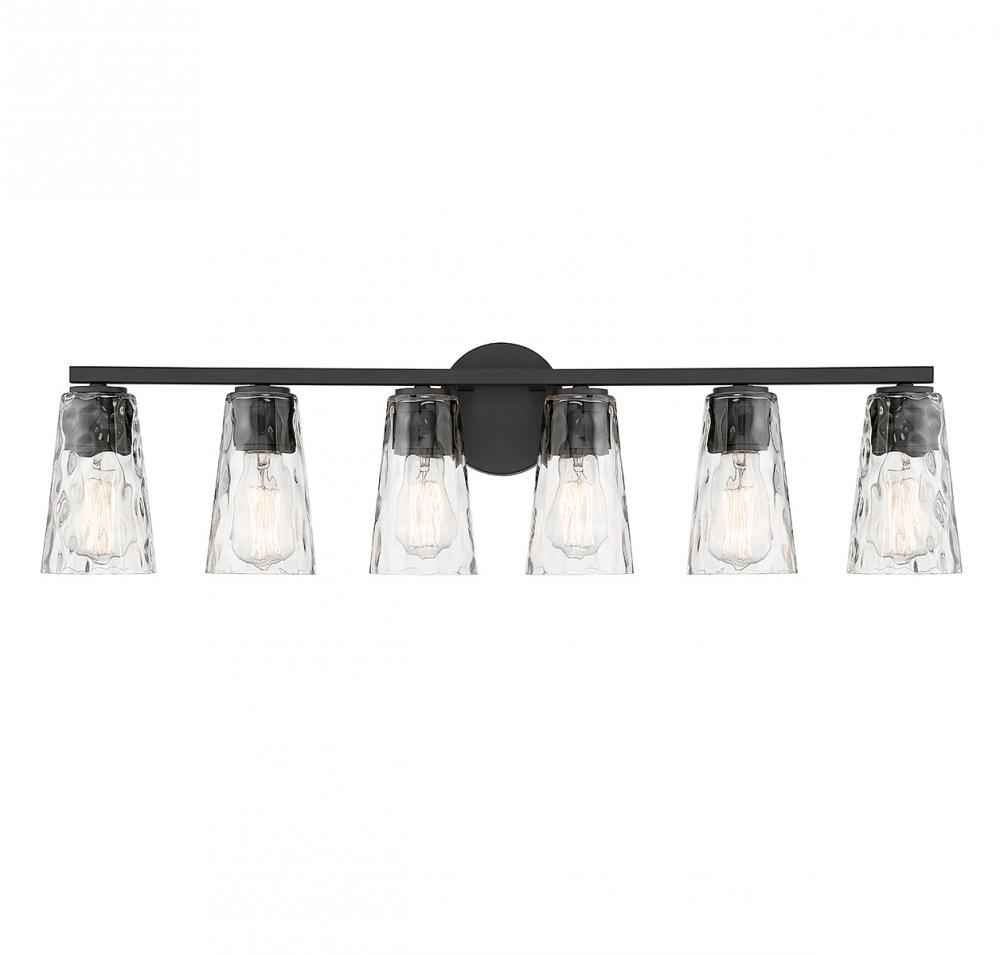Gordon 6-Light Bathroom Vanity Light in Matte Black
