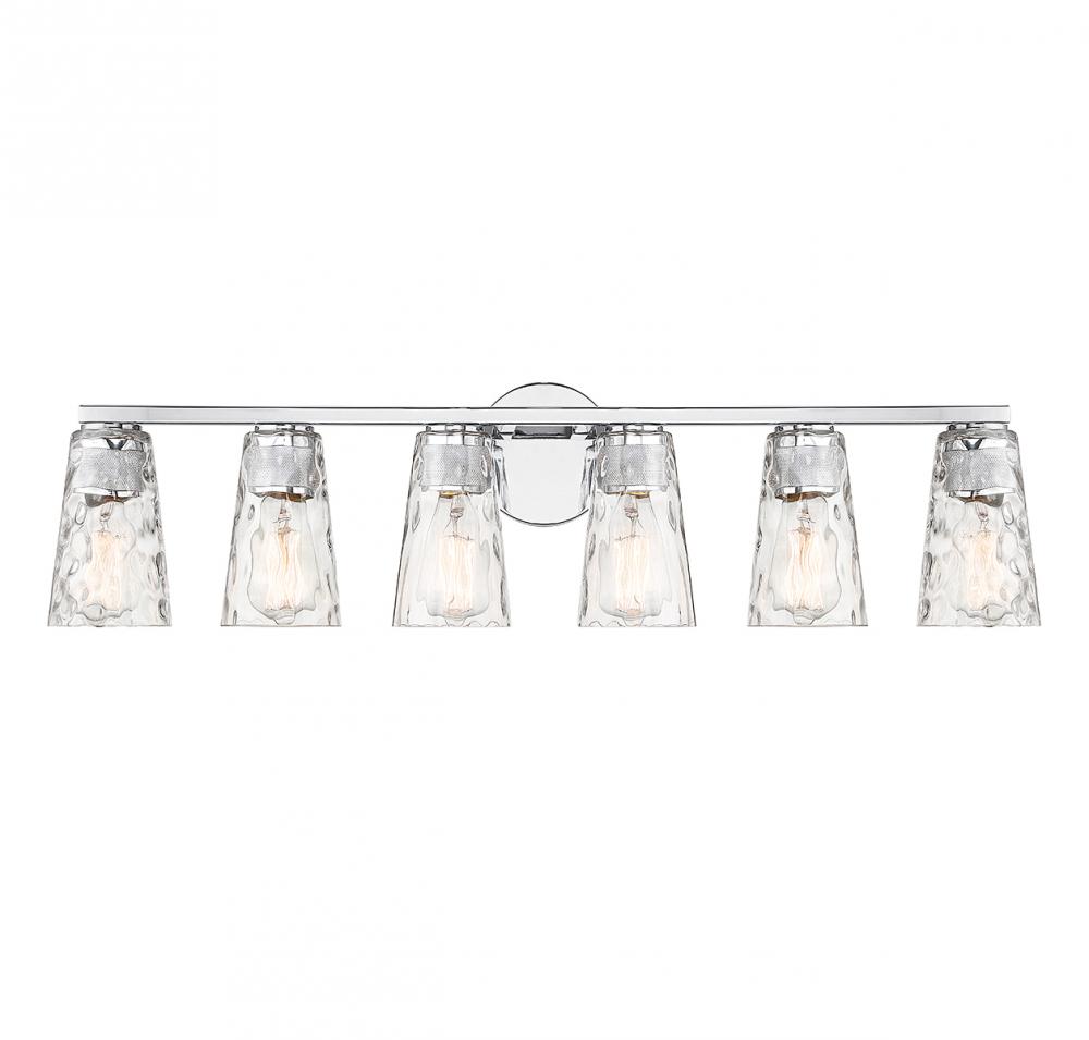Gordon 6-Light Bathroom Vanity Light in Chrome