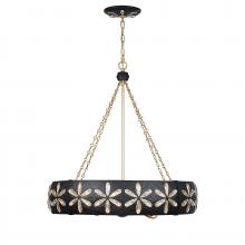 Savoy House Canada 1-2493-6-104 - Venice 6-Light Chandelier in Metropolis Black and Gold by Breegan Jane