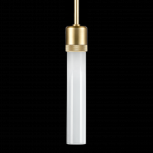 ZEEV Lighting P11701-LED-AGB-G1 - 3" LED 3CCT Vertical Cylindrical Pendant Light, 12" Clear Glass and Aged Brass Finish