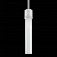 ZEEV Lighting P11702-LED-MW-G1 - 3" LED 3CCT Vertical Cylindrical Pendant Light, 12" Clear Glass and Matte White Finish
