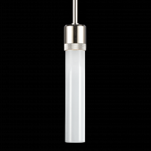 ZEEV Lighting P11703-LED-PN-G1 - 3" LED 3CCT Cylindrical Pendant Light, 12" Clear Glass and Polished Nickel Finish