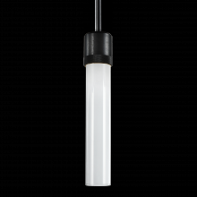 ZEEV Lighting P11704-LED-SBB-G1 - 3" LED 3CCT Cylindrical Pendant Light, 12" Clear Glass and Satin Brushed Black Finish
