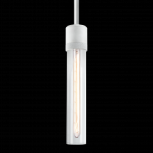 ZEEV Lighting P11706-E26-MW-G1 - 3" E26 Cylindrical Pendant Light, 12" Clear Glass and Matte White Finish