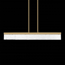 ZEEV Lighting PL11501-LED-43-AGB - LED 3CCT 43" Thick Engraved Crystals Aged Brass Linear Pendant