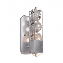 ZEEV Lighting WS70009-1-SL - Imbrium 10" 1-Light, Bubble Crystal Wall Sconce in Silver Leaf