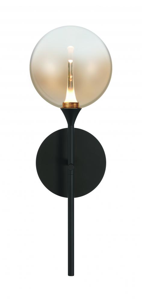 Iissa-Wall Sconce-19In-BK-AM