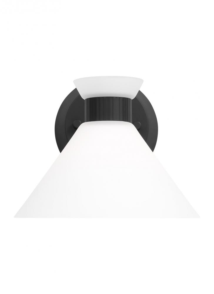 Belcarra Modern 1-Light Wall Sconce Bath Vanity in Midnight Black Finish