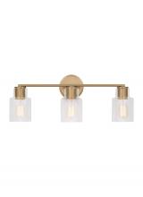 Visual Comfort & Co. Studio Collection DJV1003SB - Sayward Transitional 3-Light Bath Vanity Wall Sconce in Satin Brass Gold Finish