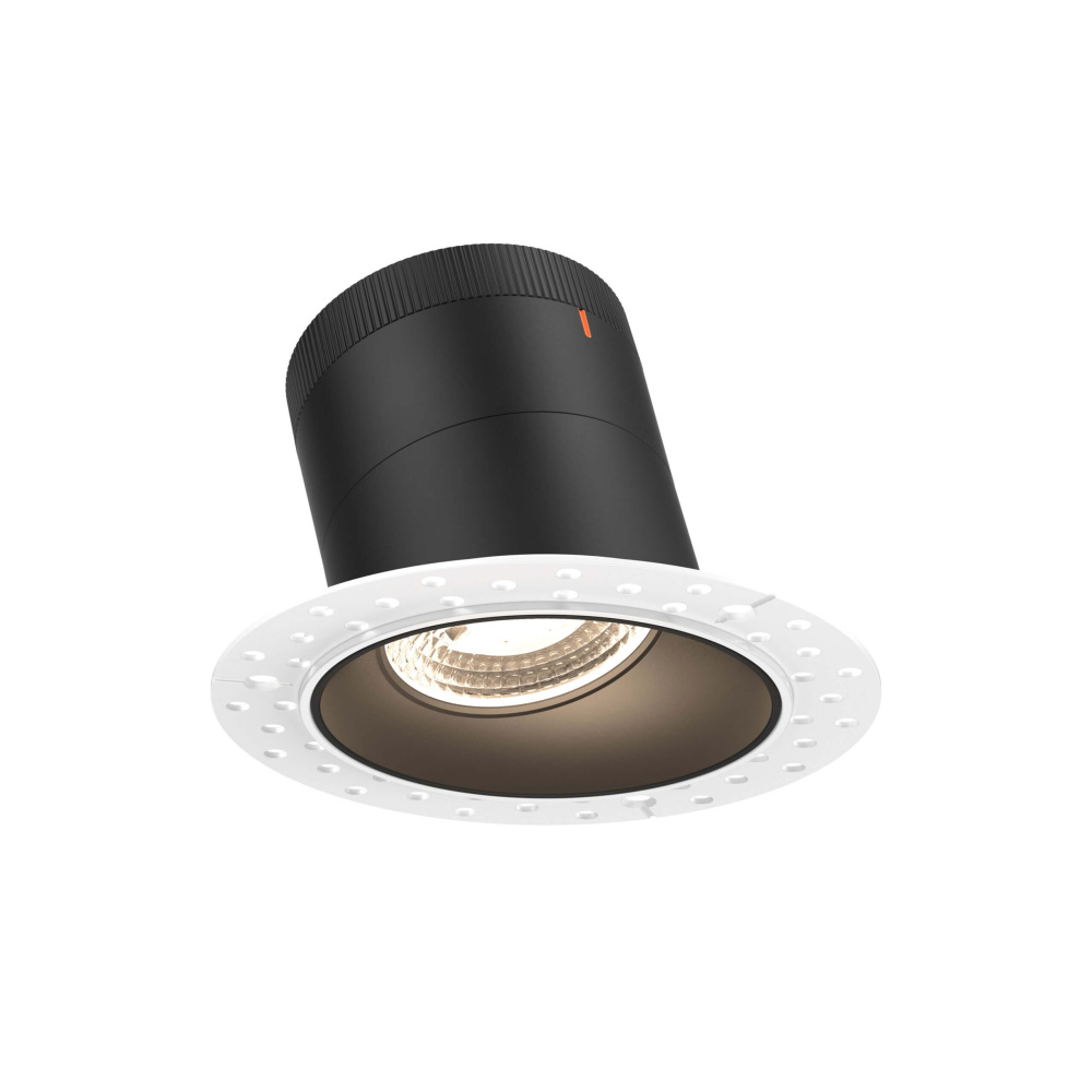 4in Modular Downlight, 5CCT, 60 degree Beam Angle, Slope Ceiling, Black,Trimless