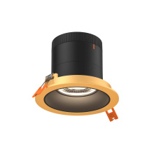 Dals RC04-CC-60-RGBK-TGD - 4in Modular Downlight, 5CCT, 60 degree Beam Angle, Regressed, Black, Gold Trim