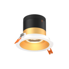 Dals RC04-CC-60-RGGD-TWH - 4in Modular Downlight, 5CCT, 60 degree Beam Angle, Regressed, Gold, White Trim