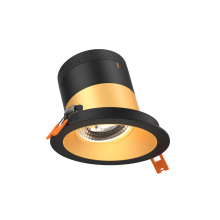 Dals RC04-CC-60-SLGD-TBK - 4in Modular Downlight, 5CCT, 60 degree Beam Angle, Slope Ceiling, Gold, Black Trim