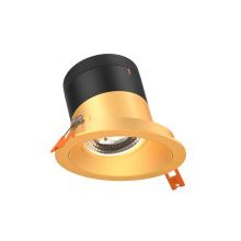 Dals RC04-CC-60-SLGD-TGD - 4in Modular Downlight, 5CCT, 60 degree Beam Angle, Slope Ceiling, Gold, Gold Trim