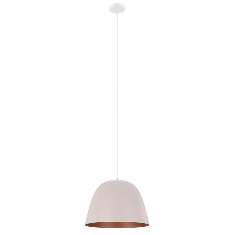 1 LT Pendant w/ Apricot Finish & Apricot w/ Copper Interior Metal Shade
