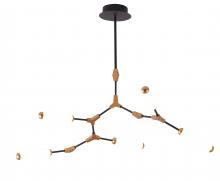 Bethel International Canada FIT10C35BG - LED Chandelier Black & Gold
