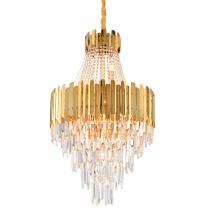 Bethel International Canada GL407C24G - Chandelier Stainless Steel & Crystal