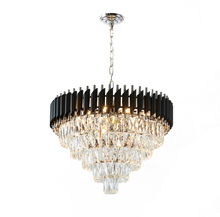 Bethel International Canada GL411C24CH - Black and Chrome Chandelier