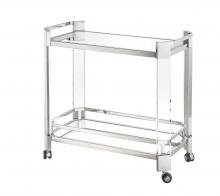 Bethel International Canada JF02GK-PS - Polished Nickel Bar Cart