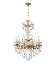 Bethel International Canada LA50C28BR - Antique Brass Chandelier