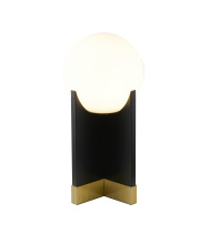 Bethel International Canada MU134CT16BR - Satin Brass and Black Table Lamp