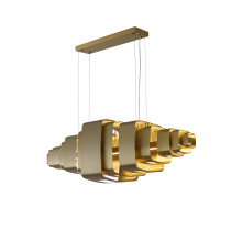 Bethel International Canada MU140C60BR - Satin Brass LED Chandelier