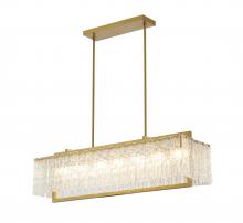 Bethel International Canada ZP135C38BR - Rectangular Brass Frame Chandelier