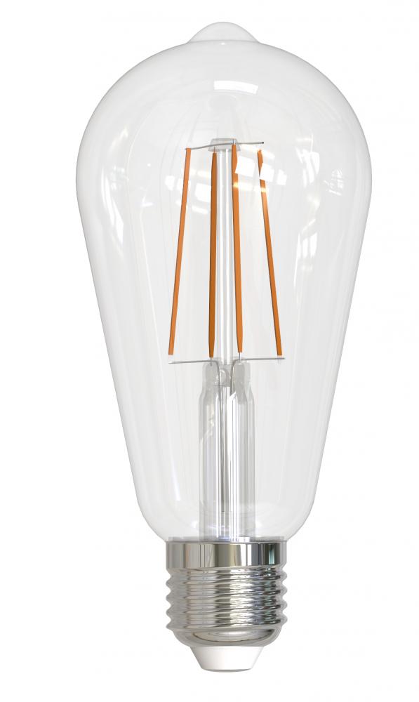 5.39" M.O.L. Clear LED ST21, E26, 4.5W, Dimmable, 3000K