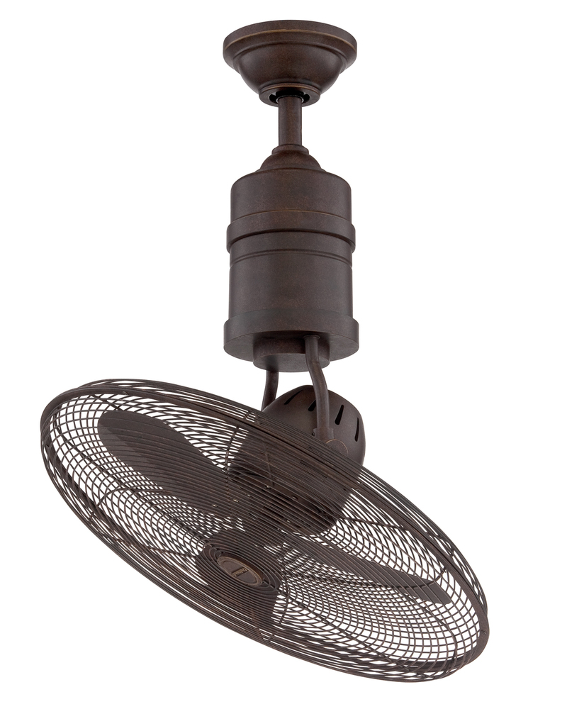 21" Rotating Cage Ceiling Fan, Damp Rated